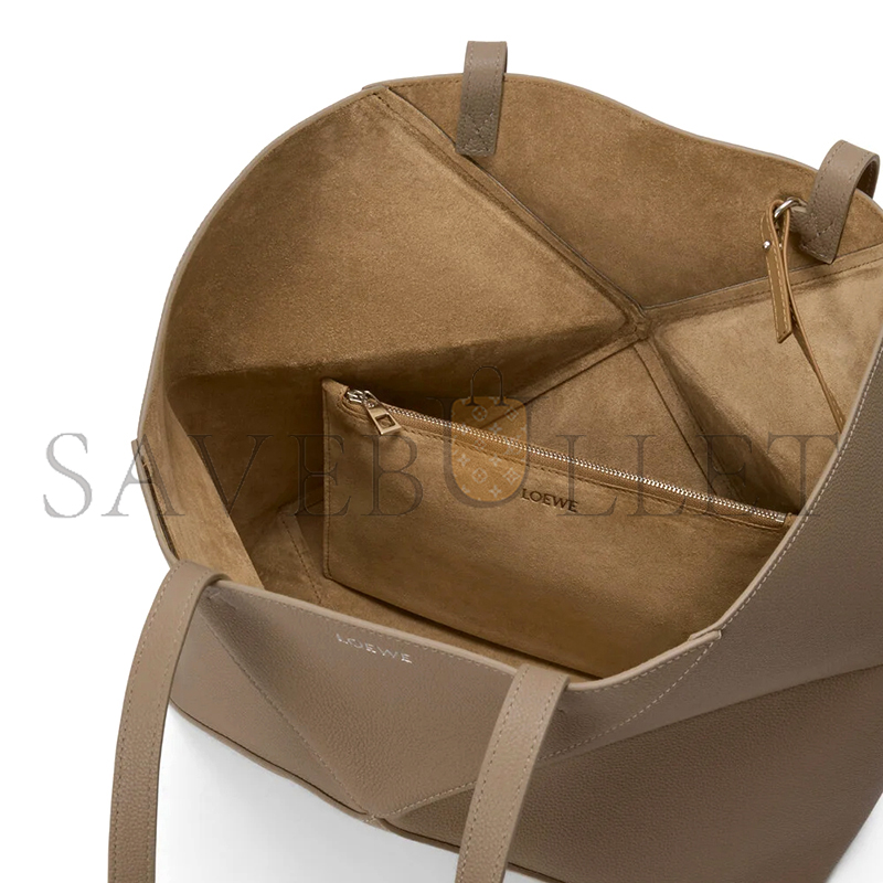 LOEWE MEDIUM HORIZONTAL PUZZLE FOLD TOTE IN SOFT GRAINED CALFSKIN A779PEWX04 (31.5*29*12.5cm)
